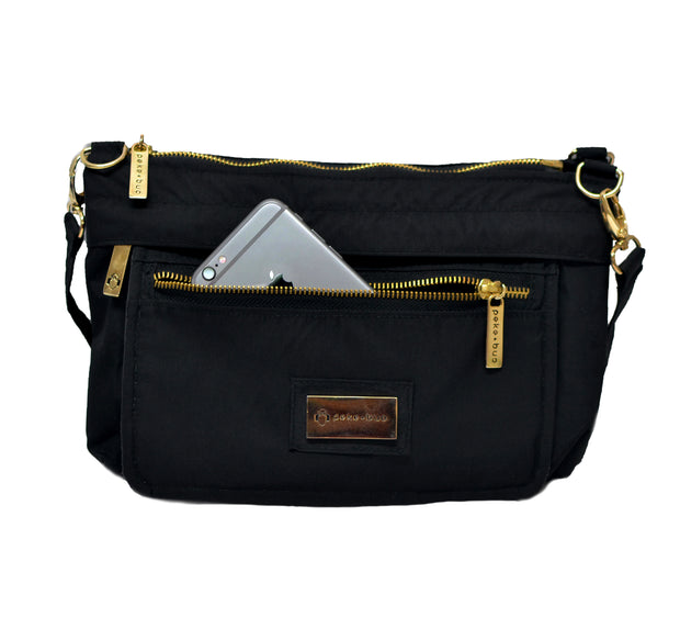 OLD Peke-buo™ LX Gold BLACK Diaper Changing Bag
