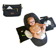 OLD Peke-buo™ LX Gold BLACK Diaper Changing Bag